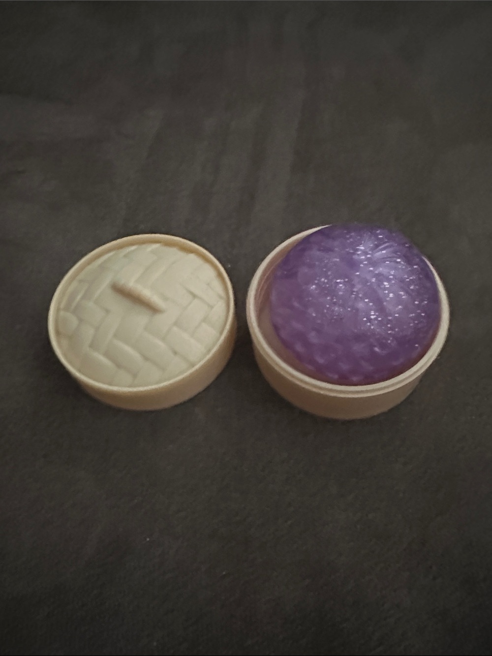 Mini purple glitter dumpling